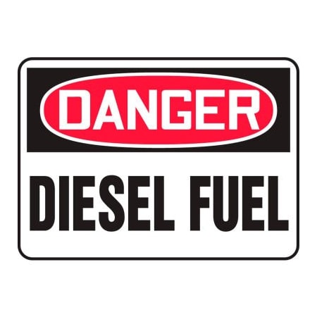 Accuform Accuform Danger Sign, Diesel Fuel, 14inW x 10inH, Plastic MCHL226VP